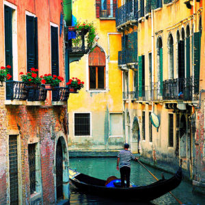 Venice, Italy - Gondolier (portrait version)