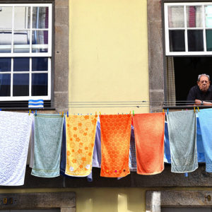 Lisbon, Portugal - Laundryman