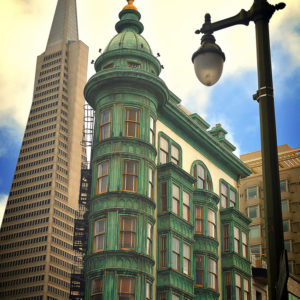 Columbus Tower with Lamp Post