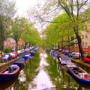 Amsterdam Netherlands - Holland canal boats