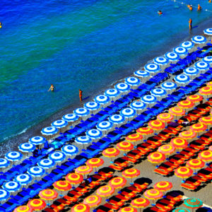 Positano - Italy Amalfi Beach Umbrellas