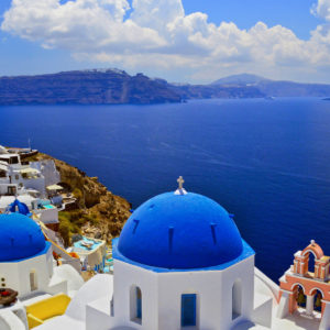 Blue Domes Santorini Greece