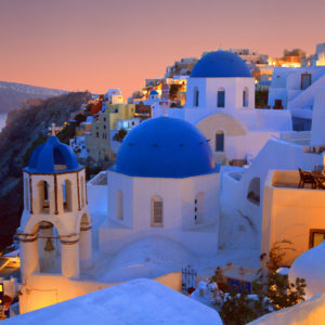 Oia Santorini Greece Evening
