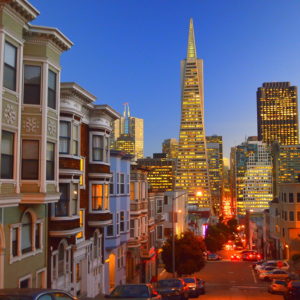 Montgomery Street in Reds