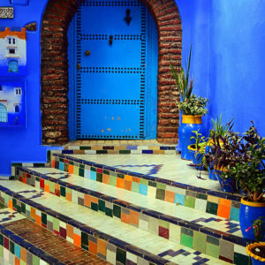 Tiles Stairs Chefchaouen