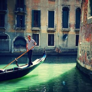 Venice Gondolieri with passengers
